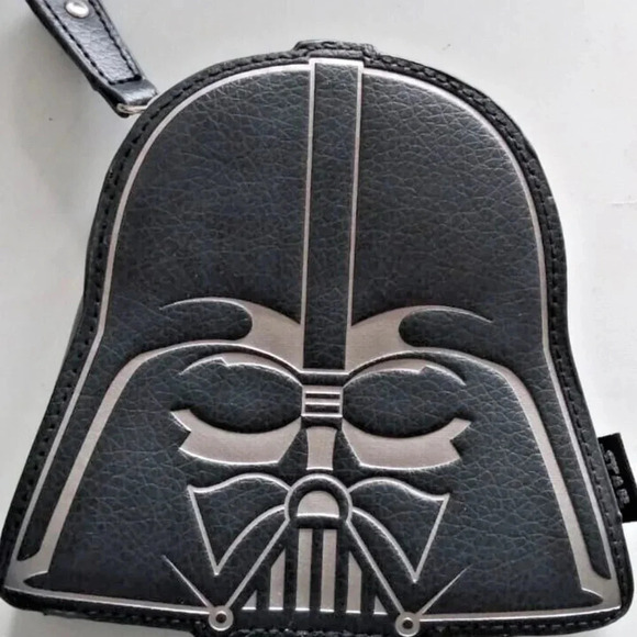 Disney Handbags - Loungefly Disney Star Wars Darth Vader Coin Case Wallet Black Silver-Collectible